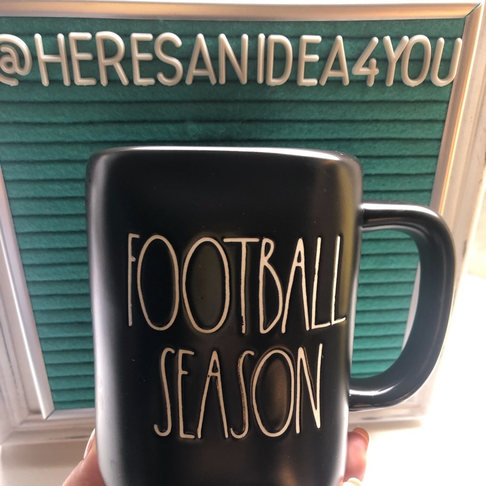 FOOTBALL SEASON. black with white lettering
